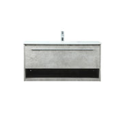 Elegant Roman 40" Single Bathroom Vanity, Concrete Grey - VF43540MCG
