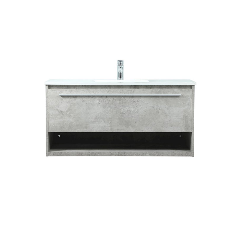 Elegant Roman 40" Single Bathroom Vanity, Concrete Grey - VF43540MCG