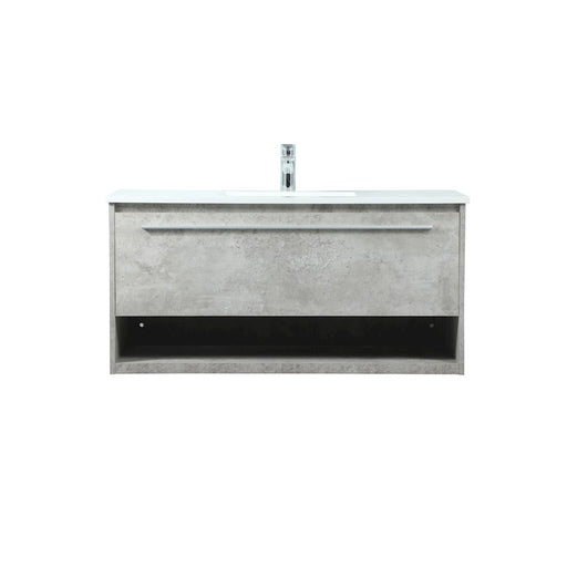 Elegant Roman 40" Single Bathroom Vanity, Concrete Grey - VF43540MCG
