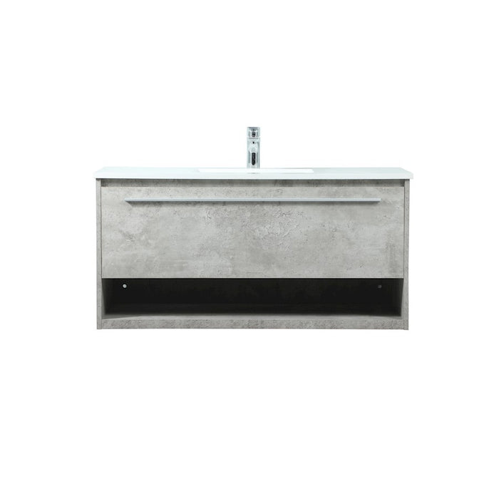 Elegant Roman 40" Single Bathroom Vanity, Concrete Grey - VF43540MCG