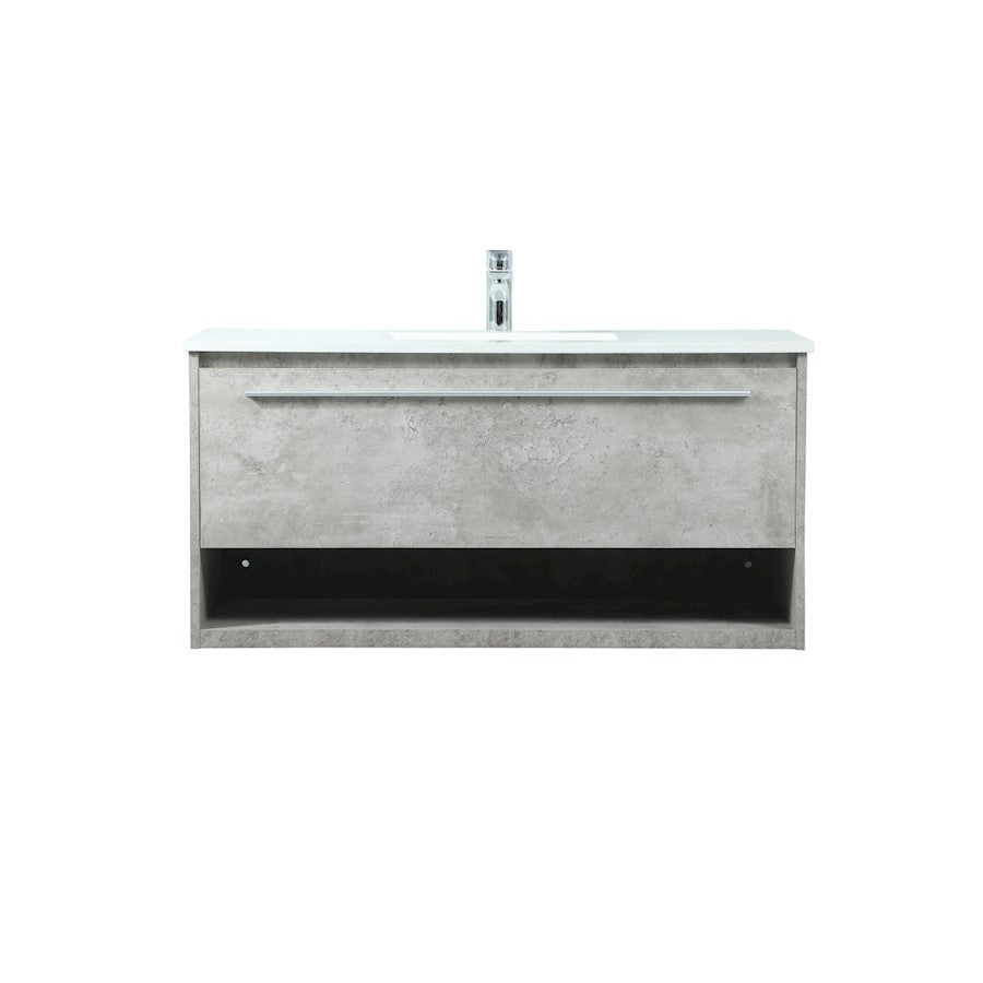 Elegant Roman 40" Single Bathroom Vanity, Concrete Grey - VF43540MCG
