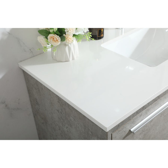 Elegant Roman 40" Single Bathroom Vanity, Concrete Grey