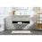 Elegant Roman 40" Single Vanity, Concrete Grey/Backsplash