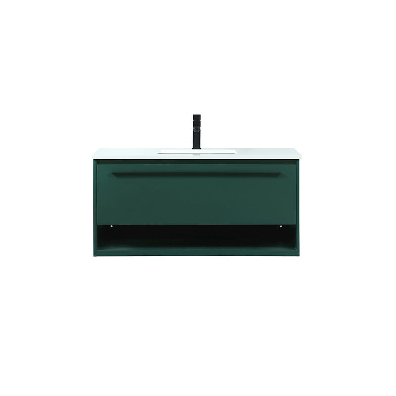 Elegant Kitchen/Bath Roman 40" Single Bathroom Vanity, Green - VF43540MGN