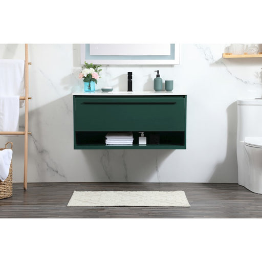 Elegant Kitchen/Bath Roman 40" Single Bathroom Vanity, Green