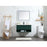 Elegant Roman 40" Single Bathroom Vanity, Green/Backsplash