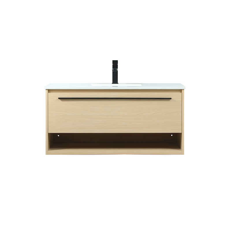 Elegant Kitchen/Bath Roman 40" Single Bathroom Vanity, Maple - VF43540MMP