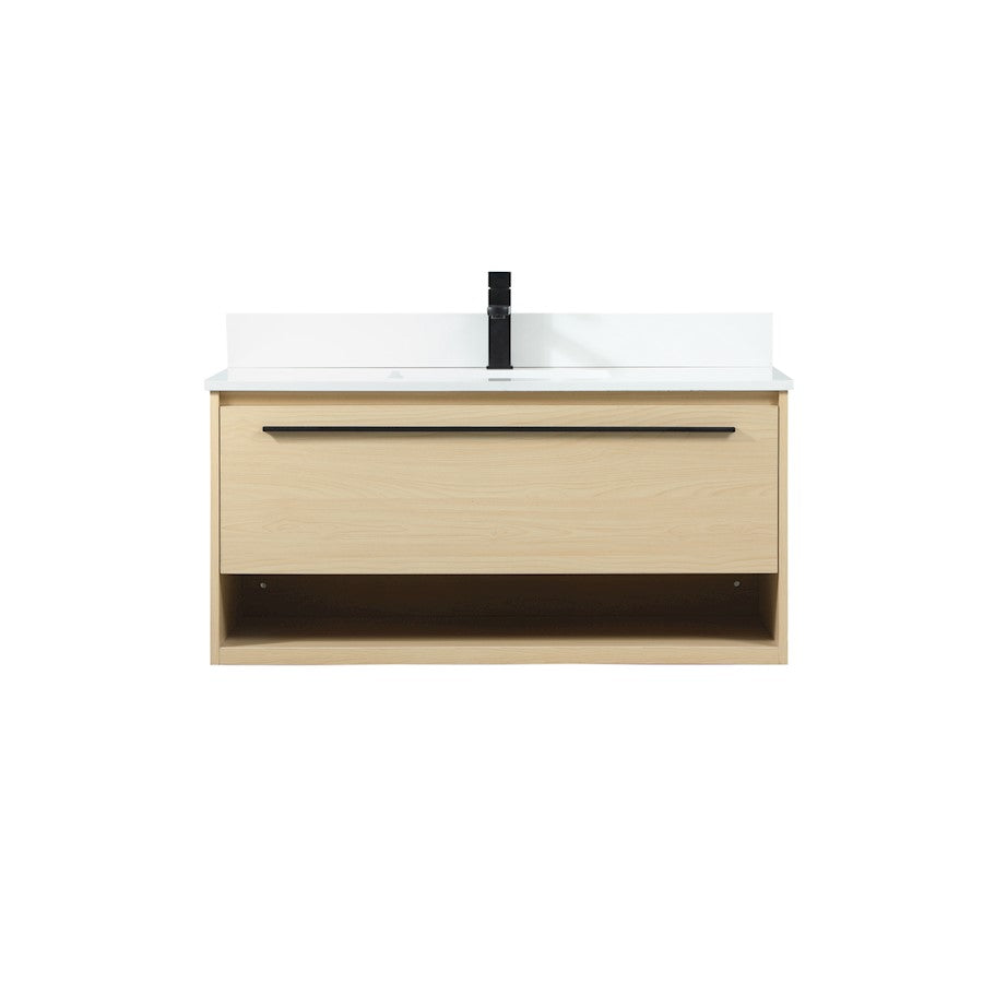 Elegant Roman 40" Single Bathroom Vanity, Maple/Backsplash - VF43540MMP-BS
