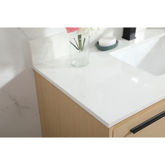 Elegant Roman 40" Single Bathroom Vanity, Maple/Backsplash