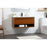 Elegant Kitchen/Bath Roman 40" Single Bathroom Vanity, Teak