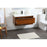 Elegant Kitchen/Bath Roman 40" Single Bathroom Vanity, Teak