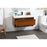 Elegant Roman 40" Single Bathroom Vanity, Teak/Backsplash