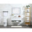 Elegant Roman 40" Single Bathroom Vanity, Teak/Backsplash