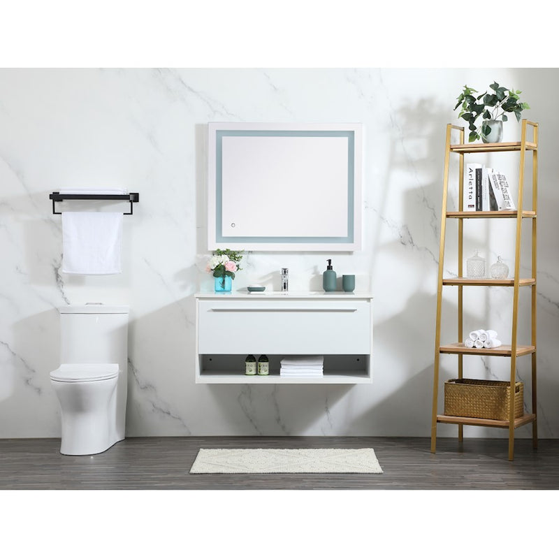 Elegant Kitchen/Bath Roman 40" Single Bathroom Vanity, White