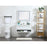 Elegant Kitchen/Bath Roman 40" Single Bathroom Vanity, White