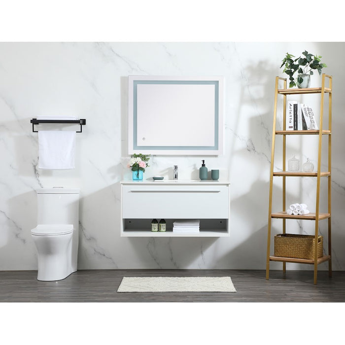 Elegant Kitchen/Bath Roman 40" Single Bathroom Vanity, White
