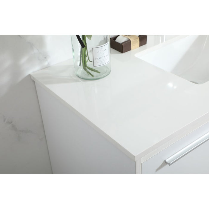 Elegant Kitchen/Bath Roman 40" Single Bathroom Vanity, White