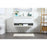 Elegant Roman 40" Single Bathroom Vanity, White/Backsplash