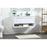 Elegant Roman 40" Single Bathroom Vanity, White/Backsplash