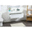 Elegant Roman 40" Single Bathroom Vanity, White/Backsplash