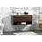 Elegant Kitchen/Bath Roman 40" Single Bathroom Vanity, Walnut