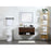 Elegant Kitchen/Bath Roman 40" Single Bathroom Vanity, Walnut
