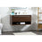 Elegant Roman 40" Single Bathroom Vanity, Walnut/Backsplash