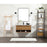 Elegant Kitchen/Bath Roman 40" Single Bathroom Vanity, Walnut Brown