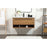 Elegant Roman 40" Single Bathroom Vanity, Walnut Brown/Backsplash