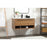 Elegant Roman 40" Single Bathroom Vanity, Walnut Brown/Backsplash