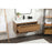 Elegant Roman 40" Single Bathroom Vanity, Walnut Brown/Backsplash