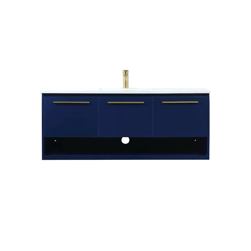 Elegant Kitchen/Bath Roman 48" Single Bathroom Vanity, Blue - VF43548MBL