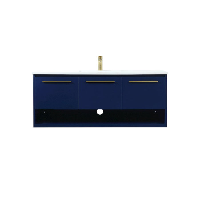 Elegant Kitchen/Bath Roman 48" Single Bathroom Vanity, Blue - VF43548MBL
