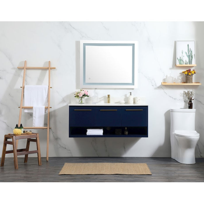 Elegant Kitchen/Bath Roman 48" Single Bathroom Vanity, Blue