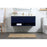 Elegant Roman 48" Single Bathroom Vanity, Blue/Backsplash