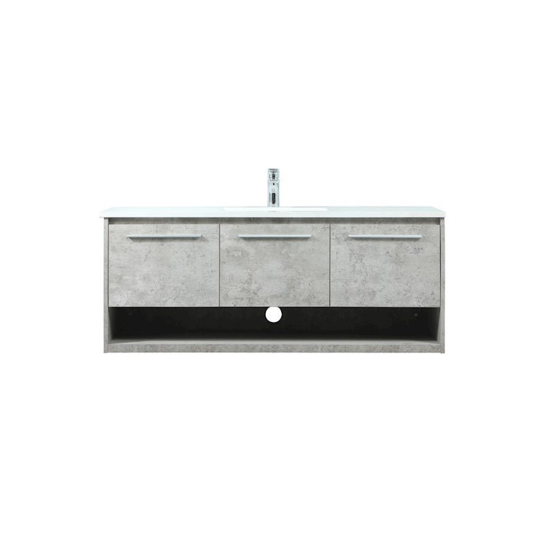Elegant Roman 48" Single Bathroom Vanity, Concrete Grey - VF43548MCG