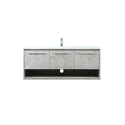 Elegant Roman 48" Single Bathroom Vanity, Concrete Grey - VF43548MCG