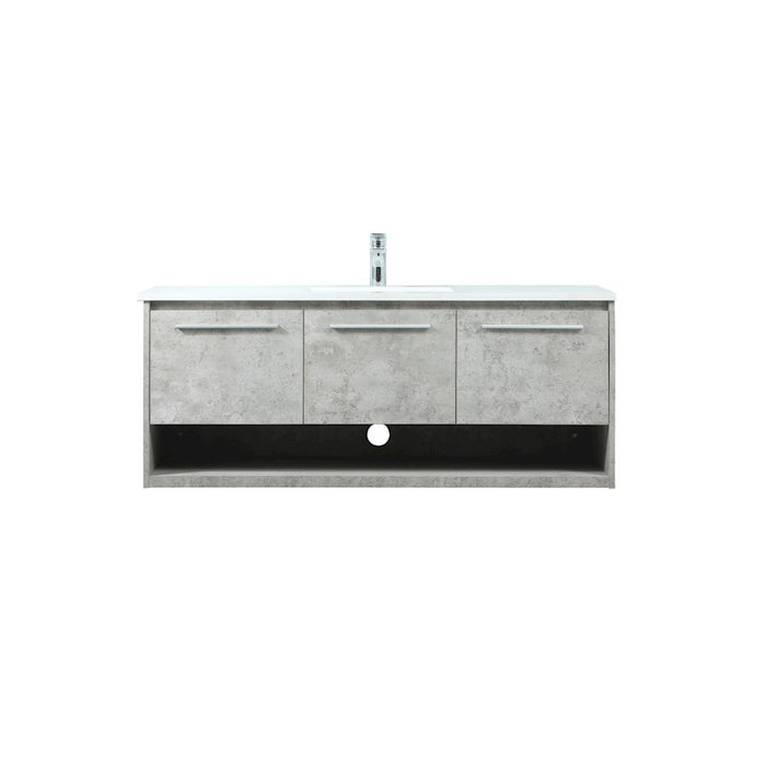 Elegant Roman 48" Single Bathroom Vanity, Concrete Grey - VF43548MCG