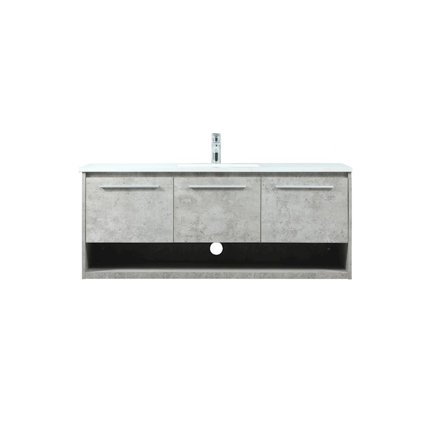 Elegant Roman 48" Single Bathroom Vanity, Concrete Grey - VF43548MCG