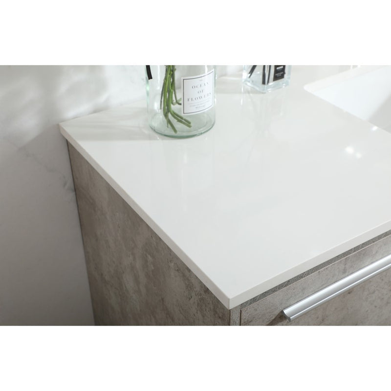 Elegant Roman 48" Single Bathroom Vanity, Concrete Grey
