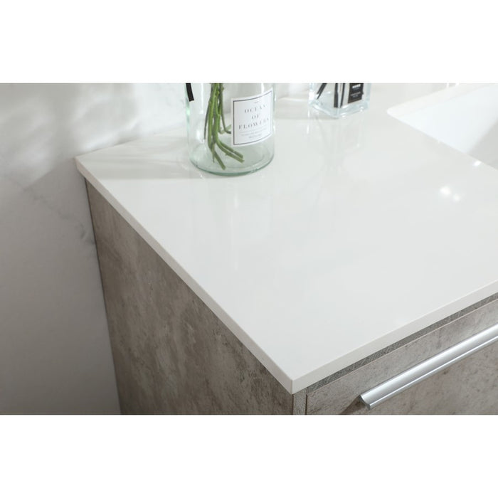 Elegant Roman 48" Single Bathroom Vanity, Concrete Grey