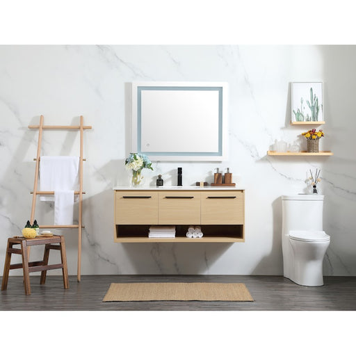 Elegant Kitchen/Bath Roman 48" Single Bathroom Vanity, Maple