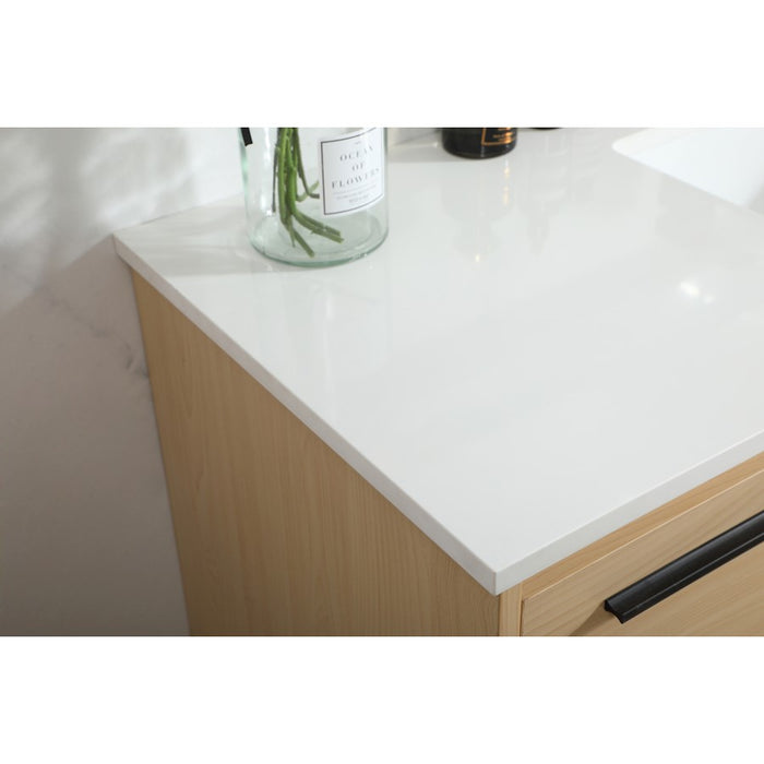 Elegant Kitchen/Bath Roman 48" Single Bathroom Vanity, Maple