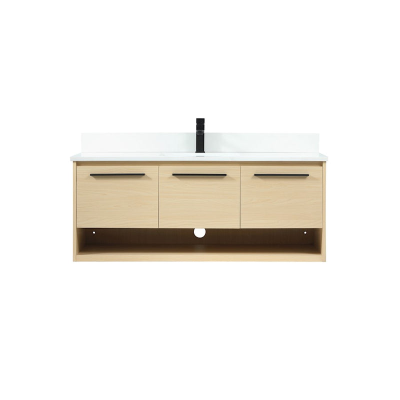 Elegant Roman 48" Single Bathroom Vanity, Maple/Backsplash - VF43548MMP-BS