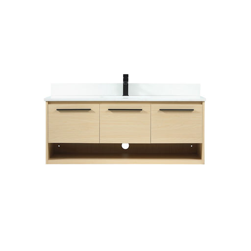 Elegant Roman 48" Single Bathroom Vanity, Maple/Backsplash - VF43548MMP-BS
