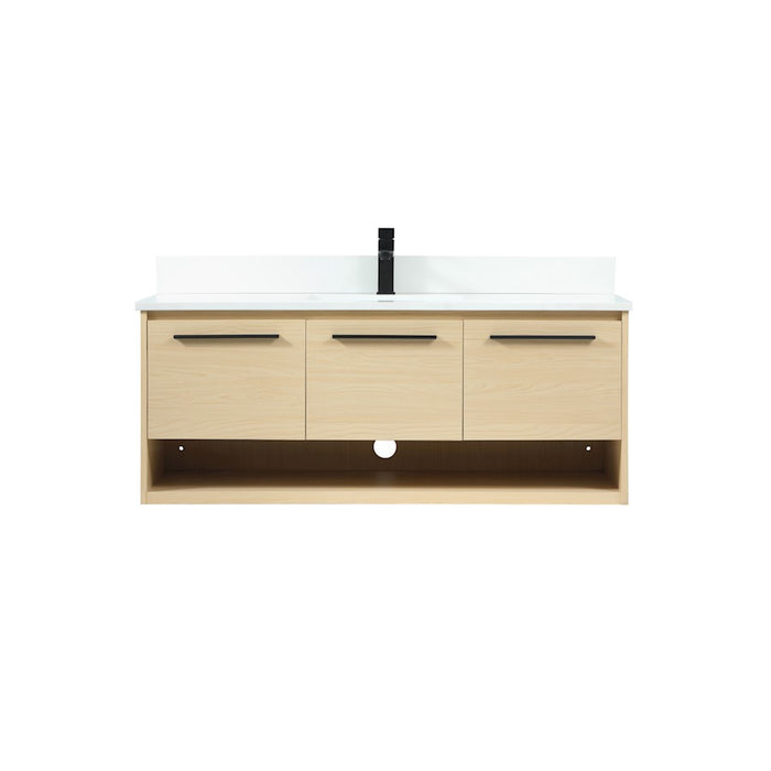 Elegant Roman 48" Single Bathroom Vanity, Maple/Backsplash - VF43548MMP-BS