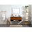 Elegant Roman 48" Single Bathroom Vanity, Maple/Backsplash
