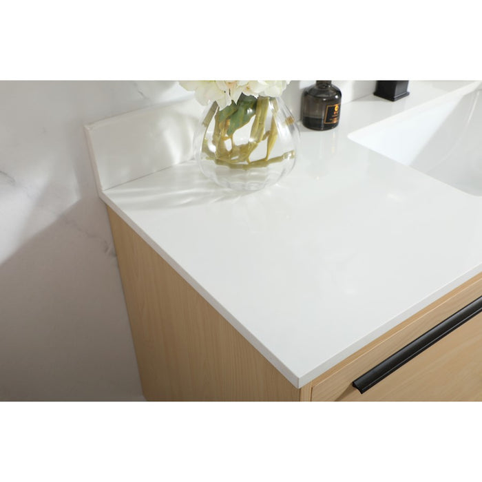 Elegant Roman 48" Single Bathroom Vanity, Maple/Backsplash