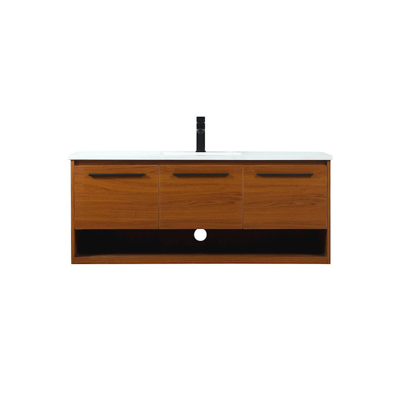 Elegant Kitchen/Bath Roman 48" Single Bathroom Vanity, Teak - VF43548MTK