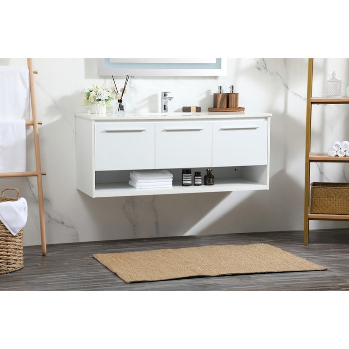 Elegant Kitchen/Bath Roman 48" Single Bathroom Vanity, White